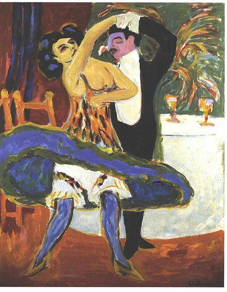 Ernst Ludwig Kirchner VarietE - English dance couple oil painting image